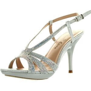 De Blossom Lin-103 Silver Womens pumps-shoes 6 NEW